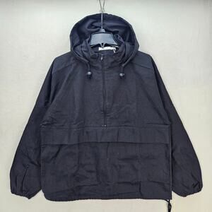 MNML MEN'S MEDIUM COTTON HALF ZIP JACKET BLACK NWT